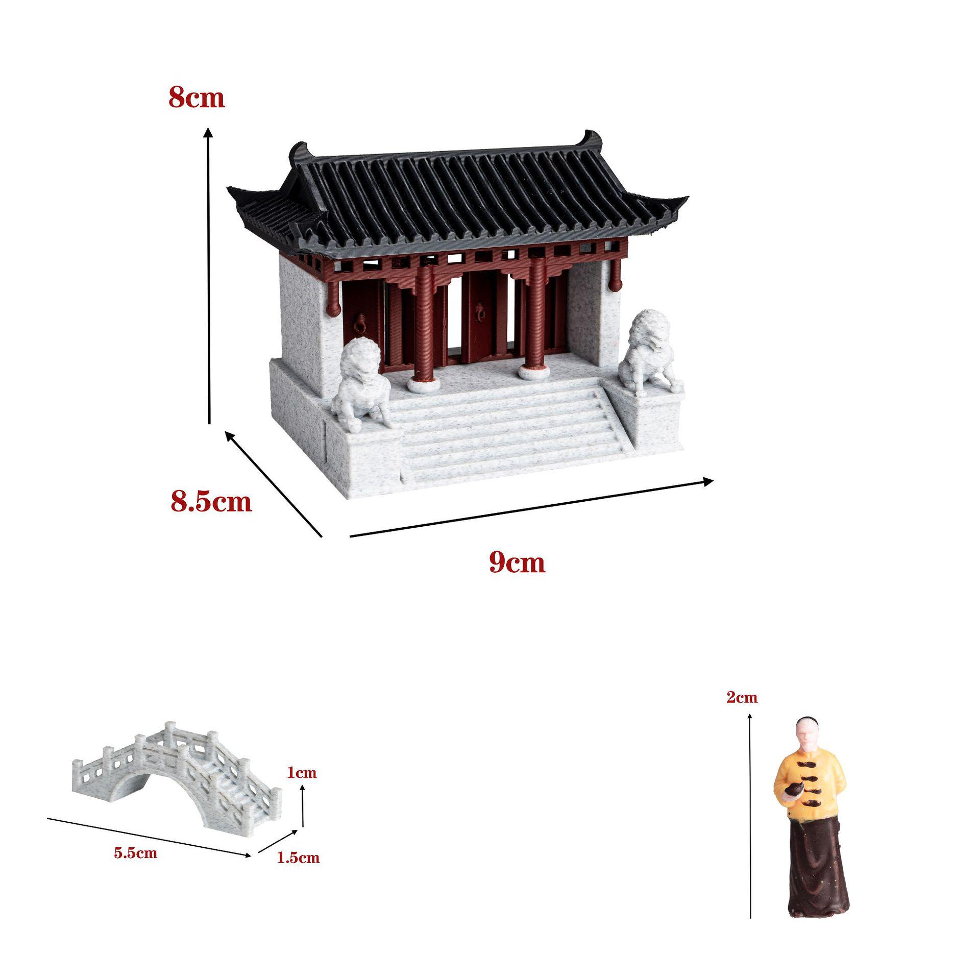 Chinese Retro Micro-Landscape Rockery Pavilion: Water-Absorbing Stone Aquarium Bonsai Ornament