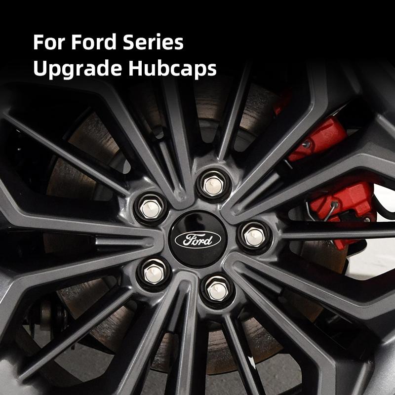 4Pcs Car Logo Wheel Hub Center Caps Decoration Accessories For Ford ST Line Focus Mustang Fiesta Puma Ranger Kuga MK7 MAX F150 BW9