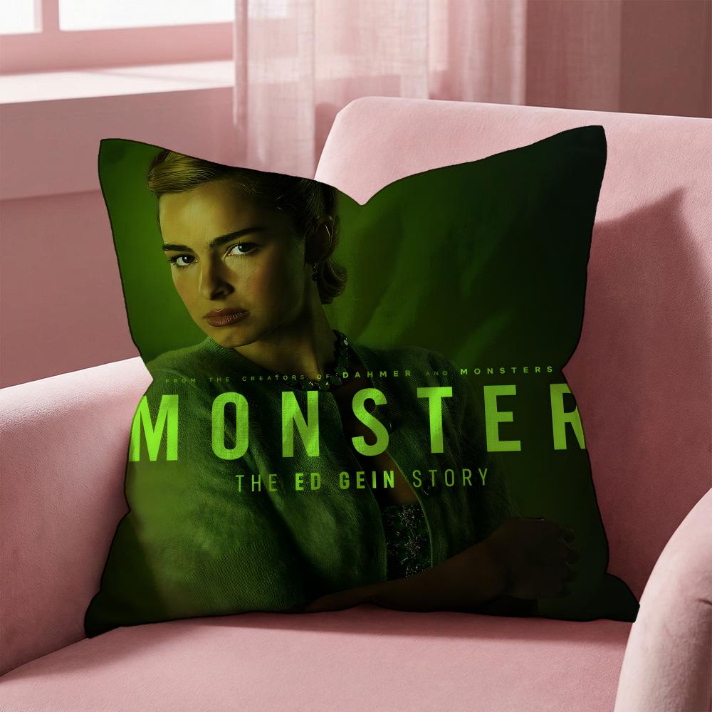 Monster The Ed Gein Story Cushion Cover Multi-Scene Pillow Cover for Home & Car - Reversible, Soft & Durable for Daily Use