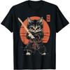 Japanese Samurai Cat Kawaii Ninja Cat T-Shirt Thuy Mens Womens Tank Top Sweatshirt Hoodie Longsleeve 150 Black