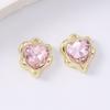 5pcs Elegant Crystal CZ Love Heart Charms Pendants for Necklace Earrings Bracelet DIY Jewelry Making Accessories Supplies