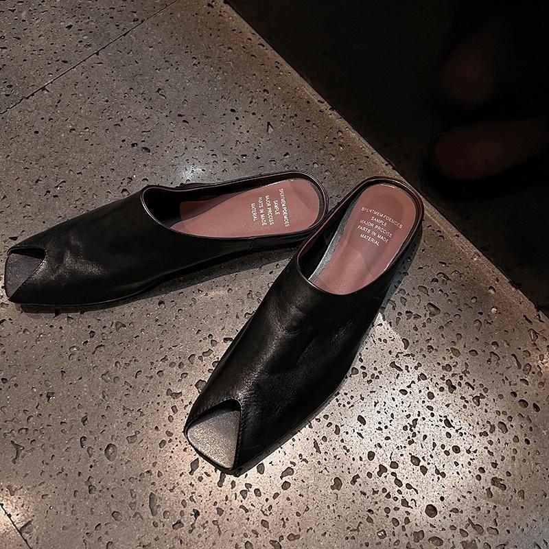 

Мода 2025 Новые Летние Женские Мюли Женская Обувь Сандалии Открытый Носок Массивный Каблук Слингбэк Обувь Современные Шлепанцы Женская Обувь 34 чёрный