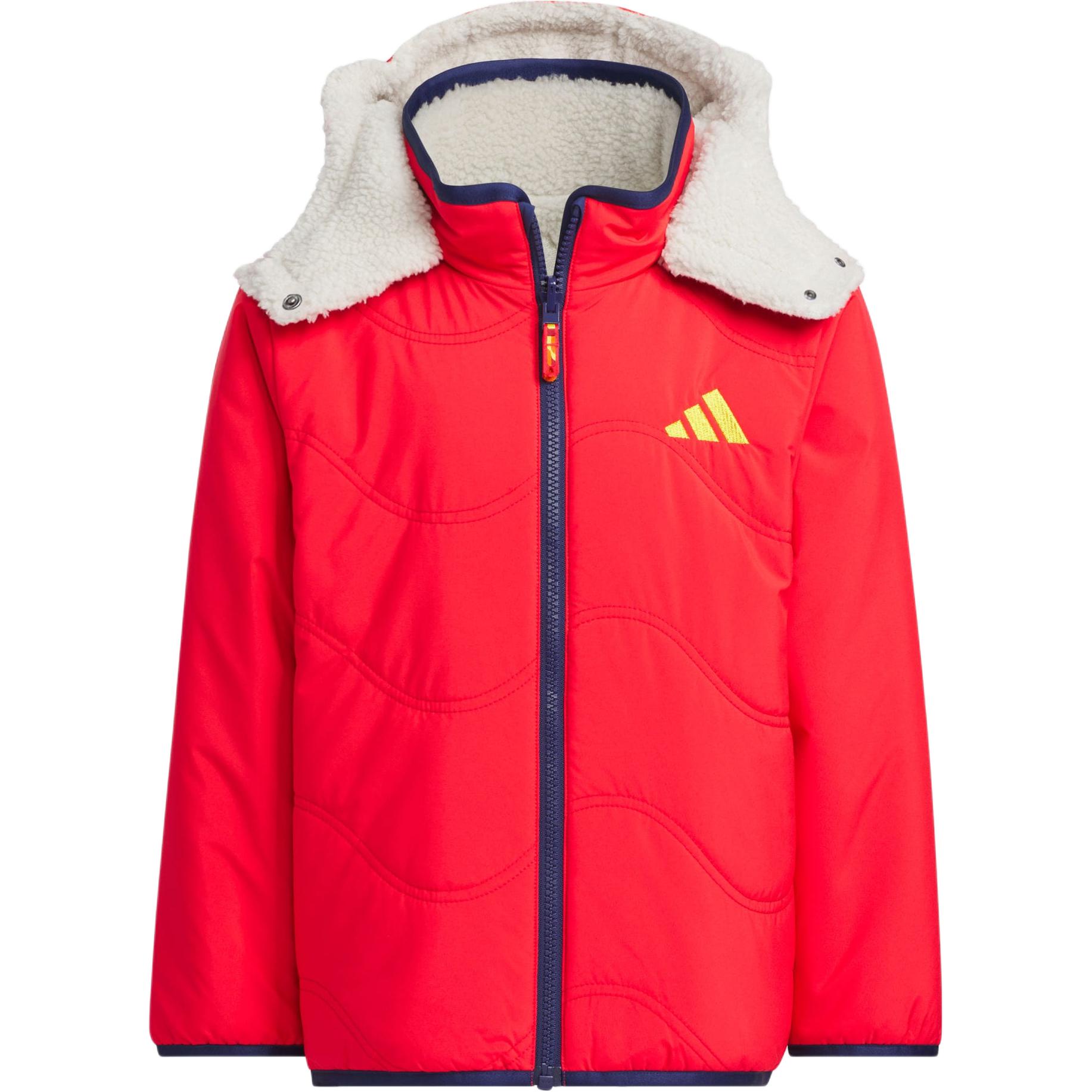 Adidas Padded Jacket Gemstone Red/Bauxite Brown Children Aged 3 7 Years Old JM5835 110
