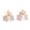 French light luxury exquisite three-dimensional flower stud earrings women's high-end niche design earrings metal temperament versatile earrings