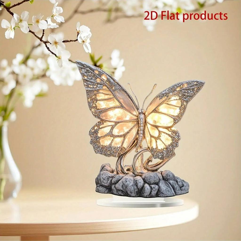 Elegant Acrylic Bohemian Butterfly Desk Decoration, Perfect for Home, Office or Bedroom Atmosphere