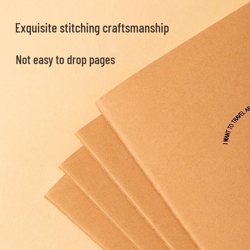 Deli A5 Kraft Paper Stitched Softcover Notebook (12 Pack)