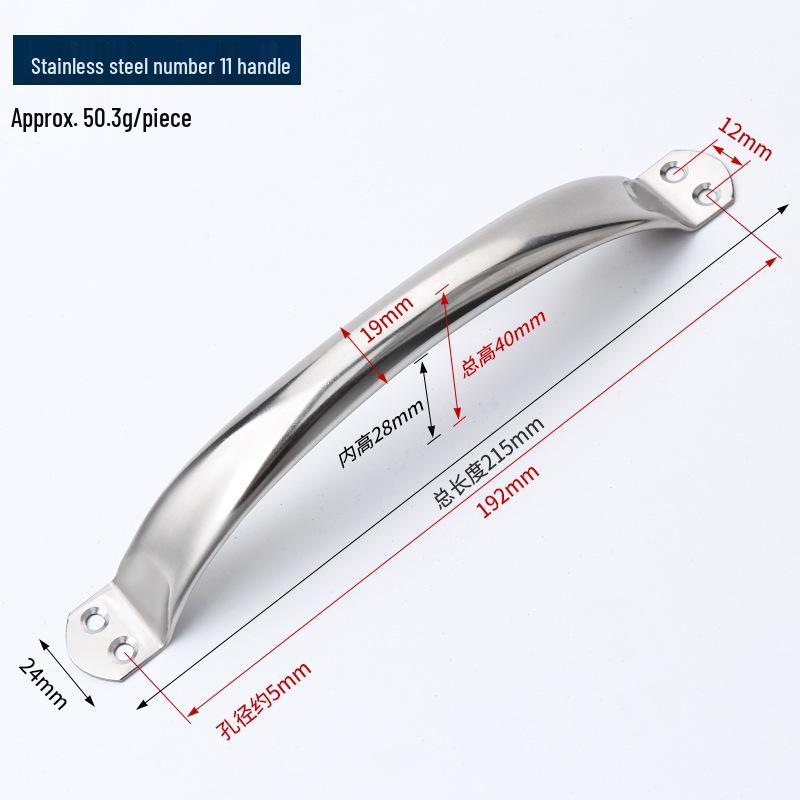 Stainless Steel Curved Pull Handle for Kitchen Cabinets, Wardrobe Doors, and Chopping Boards