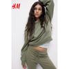 HM Women's Clothing Sweatshirt Fall 2025 New Arrival Loose Inner Lining Casual Round Neck Long Sleeve Top 1261217