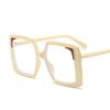 Coolfang Fashion Square Glasses Frame Anti Blue Light Computer Glasses For Women Large Frame Protective Eyewear