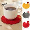 Heat Resistant Table Pads Handmade Crochet Hen Coasters for Drinks, Cute Cartoon Yarn Cup Mats, Creative Mug Rugs Absorbent Coffee Tea Mugs,