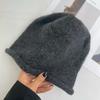 Lazy wind solid color wool hat women's autumn and winter versatile warm knitted hat ins tide pile hat bag head hat cold hat