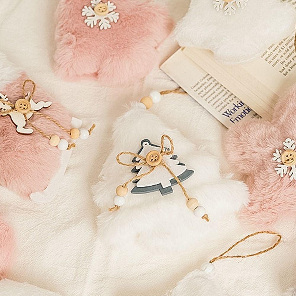 Cartoon Christmas Tree Pendant Plush Christmas Tree Heart Love Star Pendant Exquisite Christmas Socks