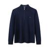 SEPTWOLVES Men's Solid Half-Placket Thick Wool Sweater