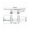 316 Stainless Steel Boat Dock Cleats | MirrorPolished Finish, Flat Cleat, for Boats 8inch Slide