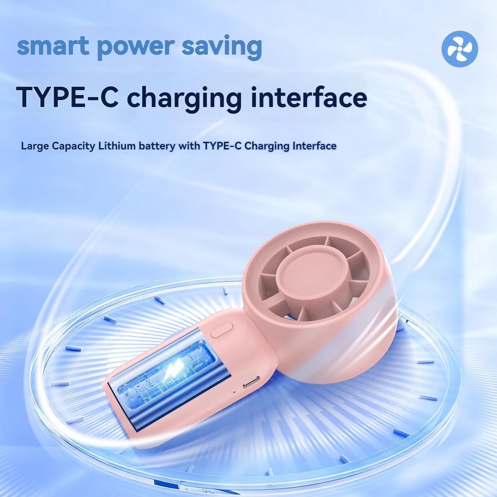 Summer Portable Mini Handheld Fan, 3 Levels High Air Volume Refrigeration Office Desktop Fan, Usb Rechargeable Battery Fan
