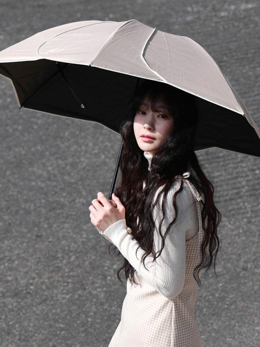 KROVAN [Free Engraving] UV Blocking 3-Stage Parasol KR38 Pink White (PKWH)