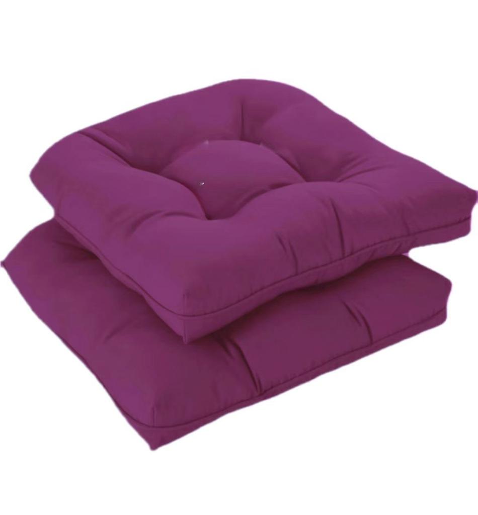 2Pcs/Set Low Back Wicker Chair Cushion Thicken Outdoor Furniture Garden Dining Patio Chair Cushion Seat Pad Backrest Cushion
