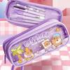 Zipper Capybara Pencile Bag Kawaii Stationery Holder Cute Cartoon Pencile Case  Women