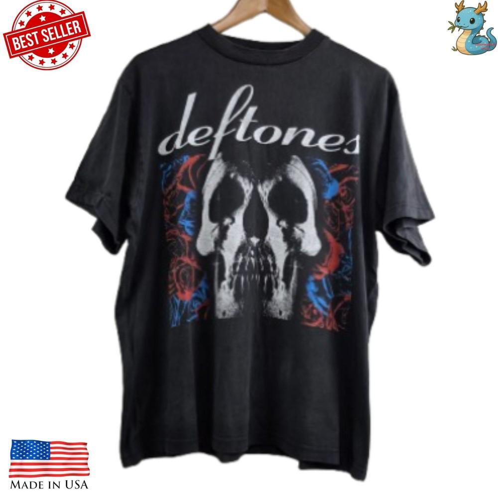 

Deftones Around The Fur Репринт Графическая Футболка Рок-музыка Группа Футболка Унисекс Футболка XXXXL