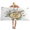 Easter Cartoon Rabbit Beach Towel Cute Animal Plant Quick Dry Bath Towel for Kids Adult Gift Travel Camping Swimming Pool Towels
