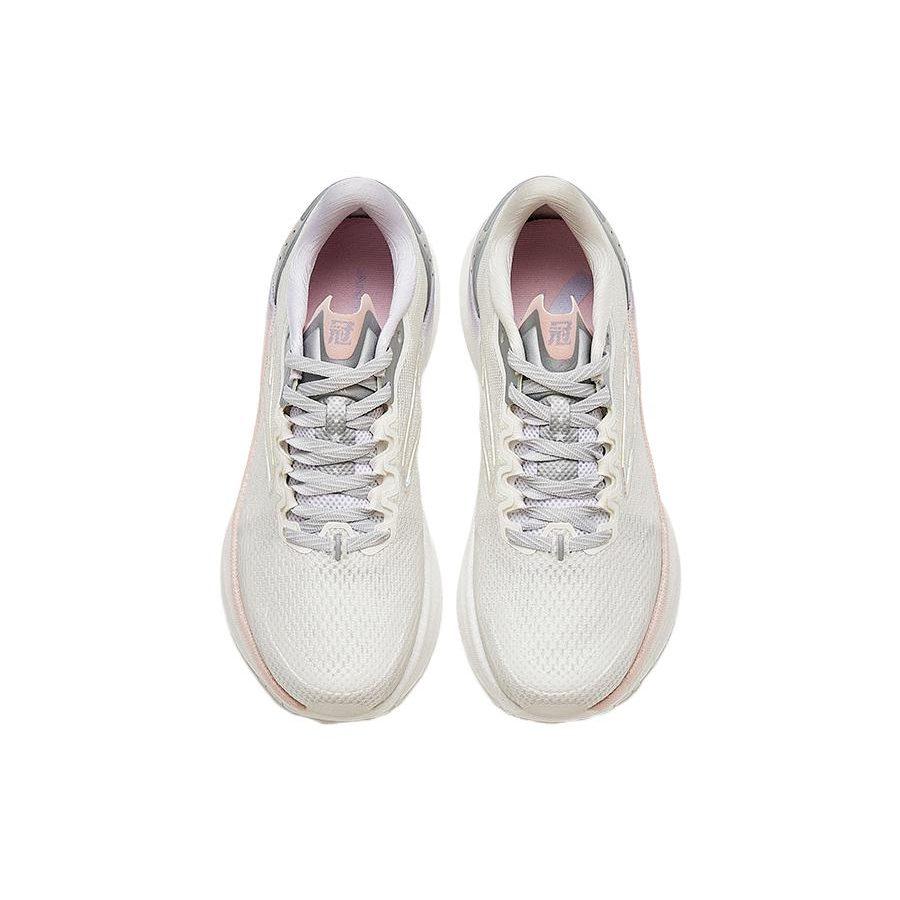 Anta Champion 2 Pro Comfortable Cushioning Slip Resistant Abrasion Resistant Low top Running Shoes Women's Silver White 122335580S-5
