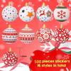 500pcs Roll Stickers Christmas Decoration Festive Stickers Christmas Decoration Candy Bag Party Scrapbook Guitar Water Bottle