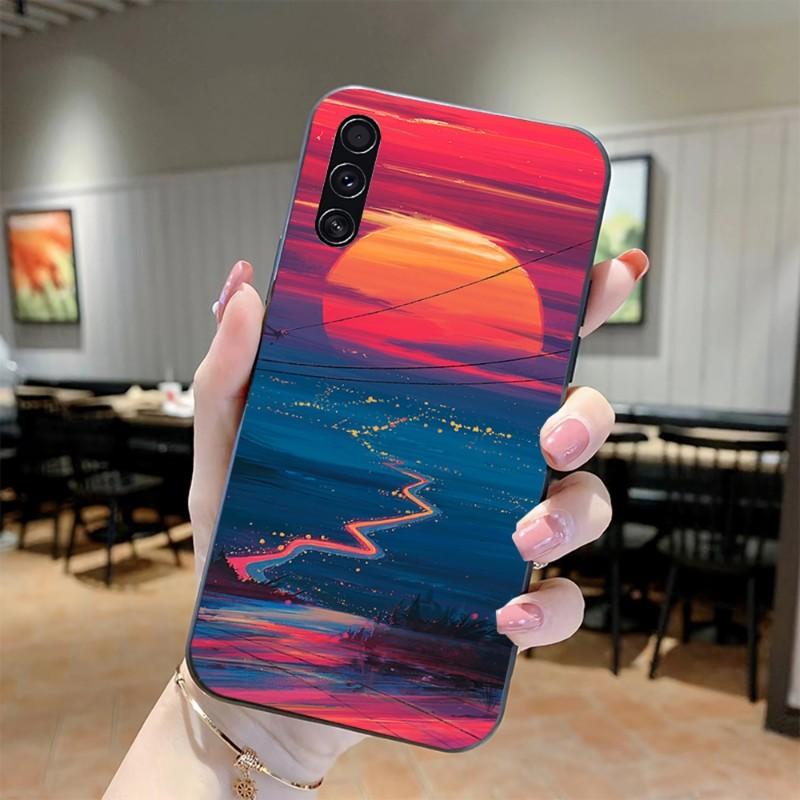 Art Pixel Estetyczne Etui na Telefon Dla Realme GT 2 9i 8i 7i Pro X50 X2 C35 C21 C20 C11 C3 Miękkie Czarne Etui na Telefon