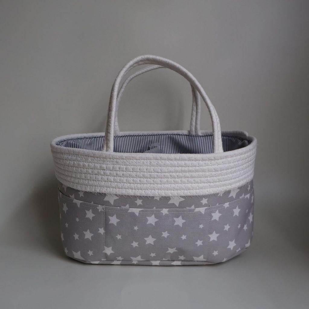 Modern Baby Diaper Basket With Dividers For Toy And Clothing Storage