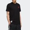 adidas T Shirts Men's Black Crew Neck Moderate Straight Fit FQ2389