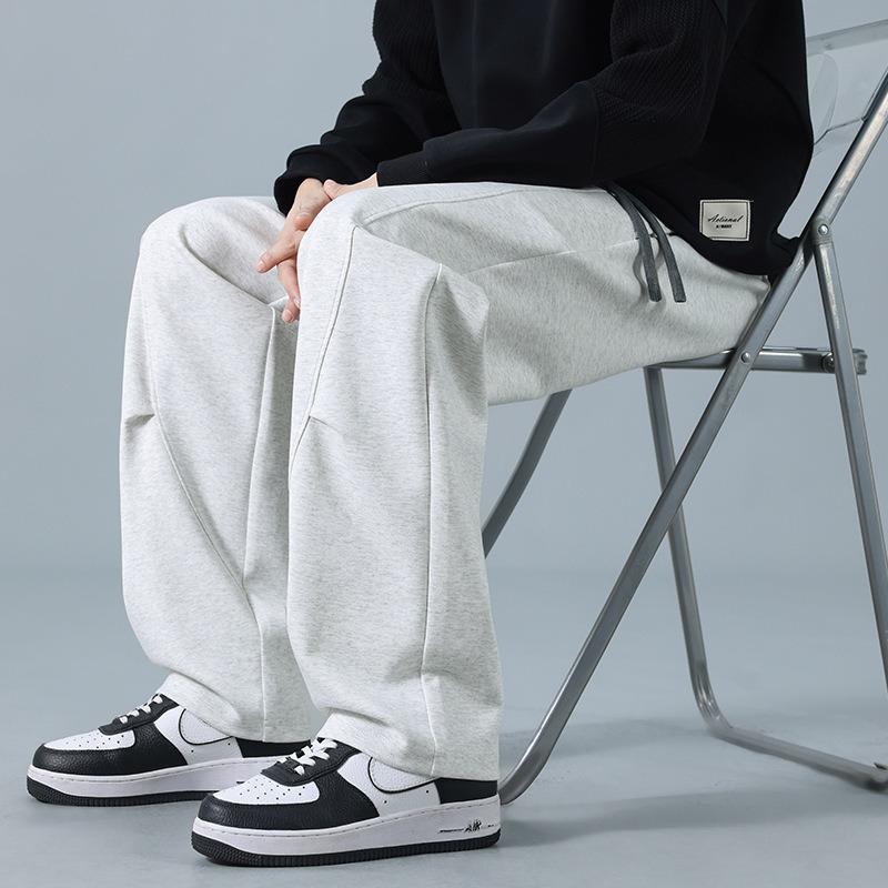 Men's New Sports Casual Pants Spring and Autumn Fashion Versatile Men's Straight Wide-leg Pants Ruffian Handsome Drape Loose Sweatpants