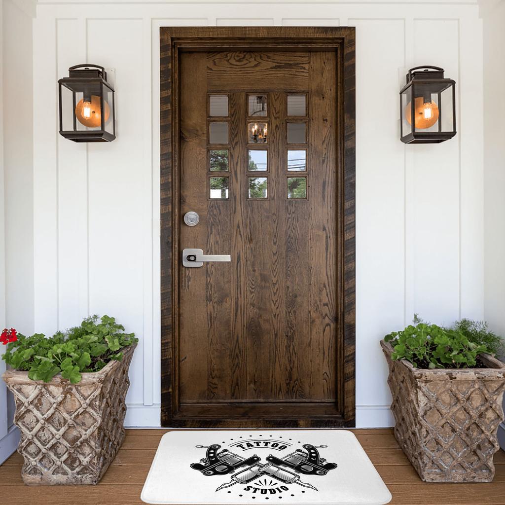Tattoo Studio Front Door Mat Anti-Slip Outdoor Quick Dry Doormat Kitchen Balcony Entrance Rug Carpet