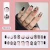 24Pcs Medium Almond Medium Almond Press on Nails Glossy Red Cherry Bow Design False Nails Cute  Acrylic French Y2K Manicure Deco