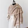 Butterfly Insect Print Style Fashionable And Elegant Women'S Imitation Cashmere Warm Scarf Large Shawl