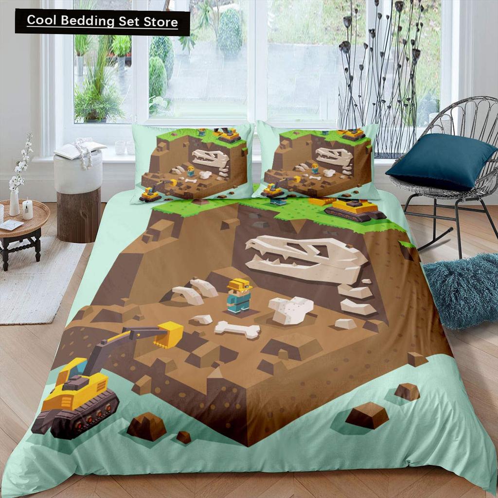 Cartoon Dinosaur King Queen Duvet Cover Jurassic World Animal Bedding Set Universe Galaxy Quilt Cover Polyester Comforter Cover