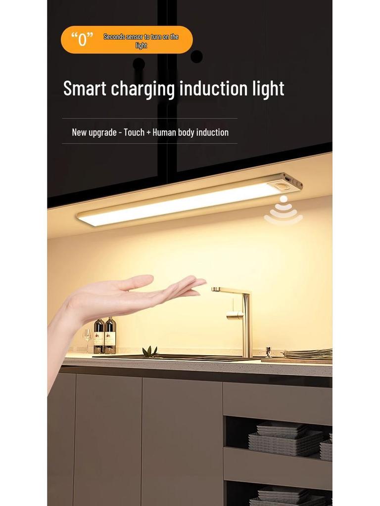 Ultra-thin LED Sensor Light for Wardrobe, Magnetic & Rechargeable