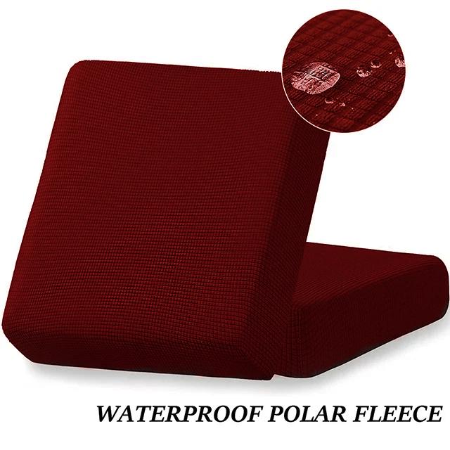 Waterproof Plain Sofa Cushion Cover Jacquard Elastic Sofa Slipcovers For Living Room Chaise Lounge L-Shaped Sofa Seat Cover