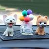 Resin Gift Wobble Head Dolls Nodding Puppy Toys Bobblehead Dog Car Ornaments Shaking Head Dog