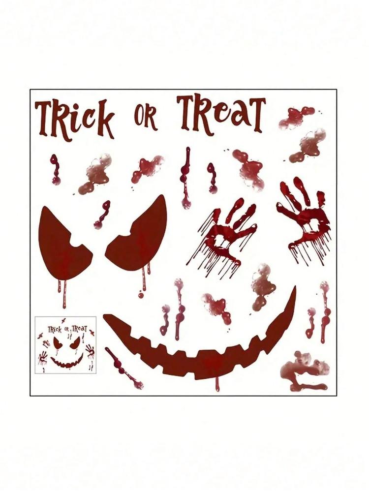 

1pc Halloween Toilet Seat Cover Sticker, Fun Self-Adhesive Toilet Sticker, Creative Plastic Toilet Decoration Sticker, Bathroom M