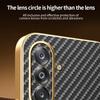 For Samsung Galaxy A26 5G Phone Case Carbon Fiber Textured Electroplated TPU Back Cover