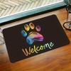 Giant Paw Print Welcome Area Rug - Non-Slip Machine Washable Mat for Living Room Bedroom Kitchen Bathroom Entryway Floor Decor