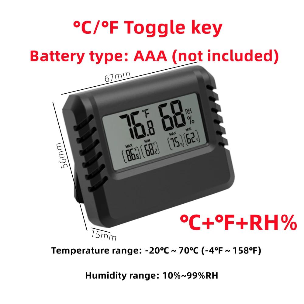 Mini LCD Digital Termometer Hygrometer Temperatur Inomhus Bekväm Temperatursensor Fuktighetsmätare Mätinstrument Kabel