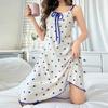 Cross-border Sexy Heart Print Lace-up Camisole Nightdress: High-end Comfortable Homewear for Women