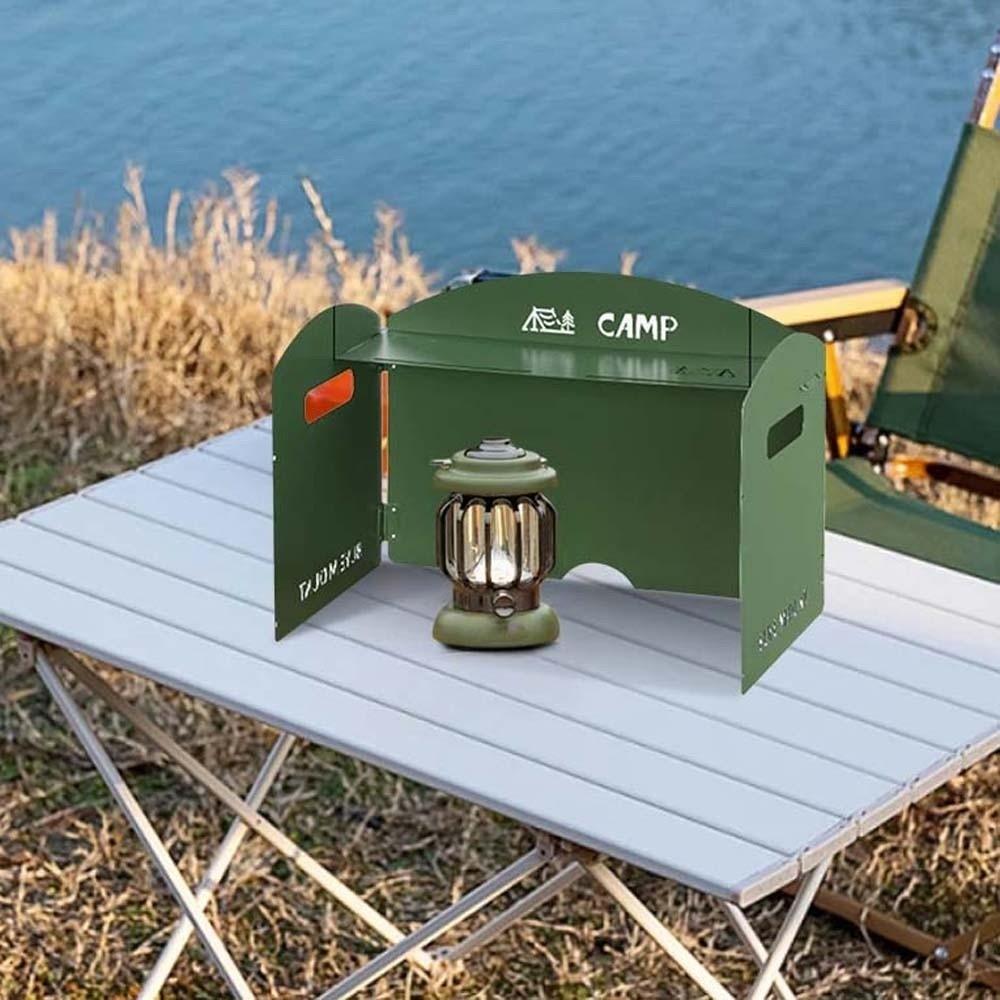 Tri-fold Stove Wind Shield Compact Cooker Wind Protection Cookware Windshield  Travel