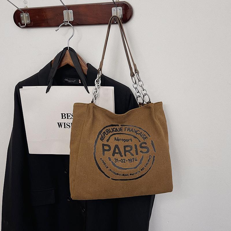 Large Capacity Women Totes Letters Printed Luxury Designer Handbags Ladies Casual Canvas Bag New Hobos Shoulder Messenger Bag