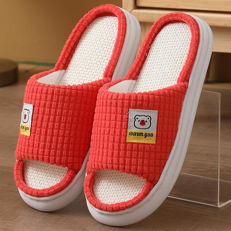 Women's Fashionable Black Bow Slippers with Thick Soles - Comfortable Indoor/outdoor Shoes for All Seasons, Sandals for All Seasons
