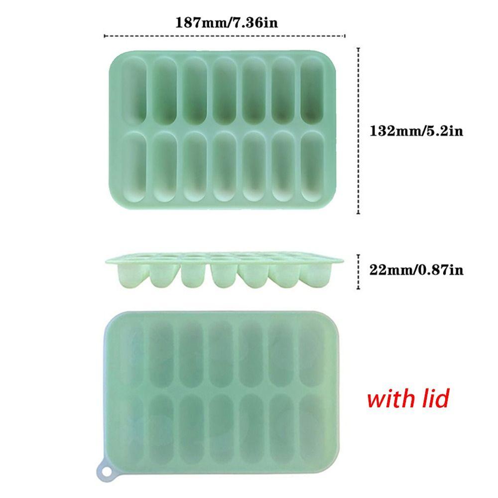 Kitchen Sausage Maker Mould Silicone Mold DIY Non-Stick 14 Form With Lid Making Sausage Mold Hot Dog Making Mould Cooking Tools