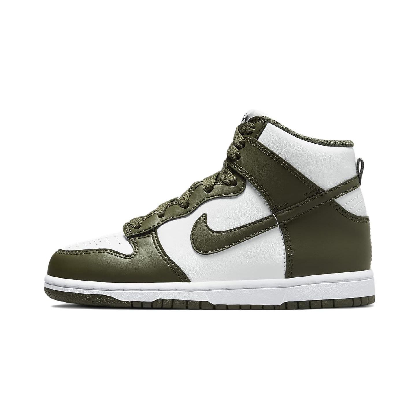 Nike Dunk High PS Cargo Khaki Kids Sneakers White DD2314-105 33.5