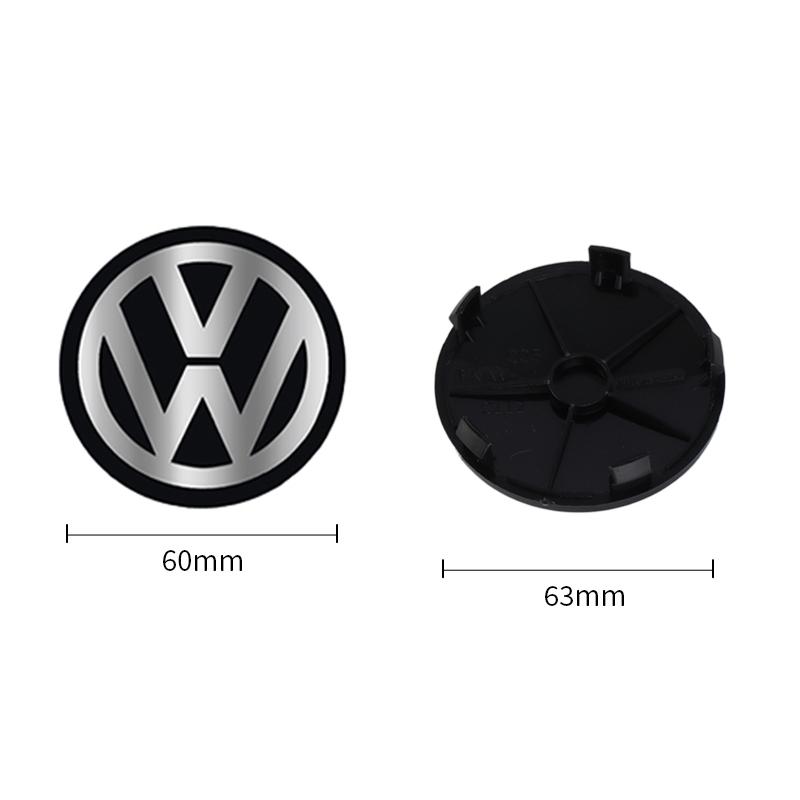 FUVLN1 60/63/68mm Car Wheel Center Hub Cap Logo Tyre Rims Badge Cover For Volkswagen VW Scirocco Golf MK6 Polo Tiguan PASSAT GTI R Line