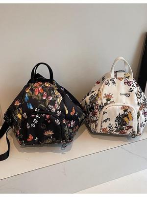 Women's Multi-Functional Waterproof Butterfly Floral Backpack