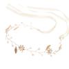 Gold Flower & Leaf Hair Band Alloy Floral Bridal Hair Accessories for Bridesmaid Wedding Party Balls